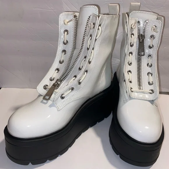 Leather Dkny Platform Boots DKNY PLATFORM ANKLE BOOTS